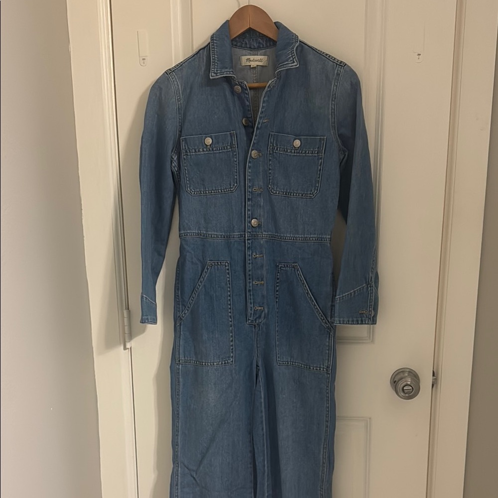 Petite Madewell Denim Jumpsuit with Button Front